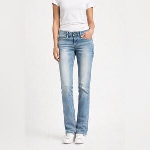 G-Star Raw Midge Mid Straight Jeans Women’s 26x32 Light Wash Low Rise